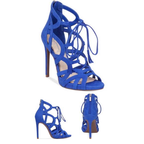 Blue Jessica Simpson ‘Racine’ Heels - Picture 1 of 6